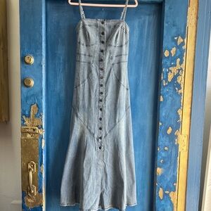 Cotton Stylish Denim Button-Down Dress